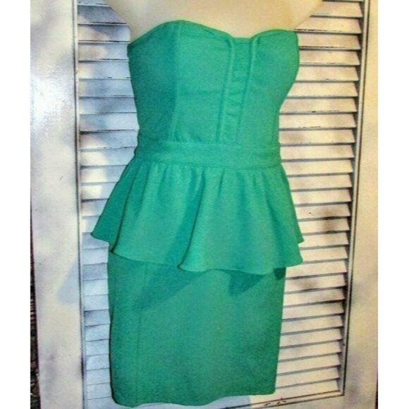 Urban Outfitters Sz 2 Green Bustier Dress - Picture 8 of 9